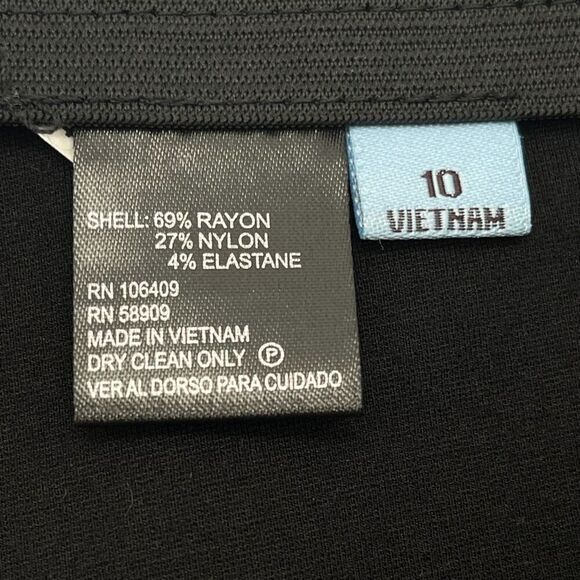 ANTONIO MELANI Trouser Pants Women's Sz 10 Black High Rise Pull-on Ankle Stretch - Picture 10 of 14